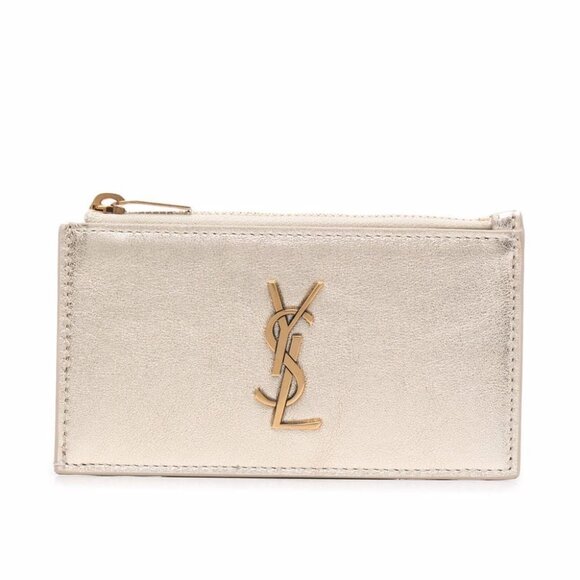 Saint Laurent Monogram Metallic Wallet BNIB - Picture 1 of 4